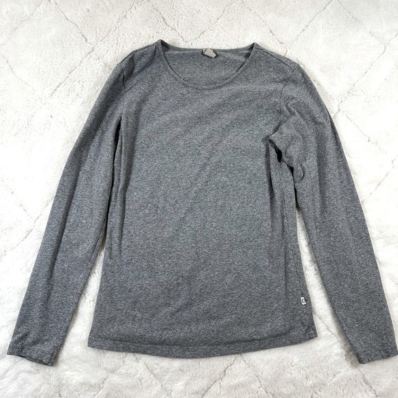 gef France Tops - Get France women’s long sleeve gray stretch athletic casual shirt Large L